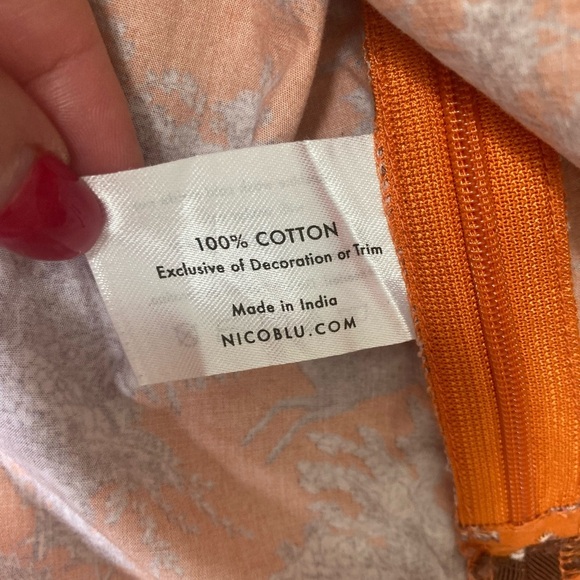 NicoBlu Capri Tunic Top in Whimsical Jungle Toile Cotton in Coral Orange Size L - Picture 7 of 9